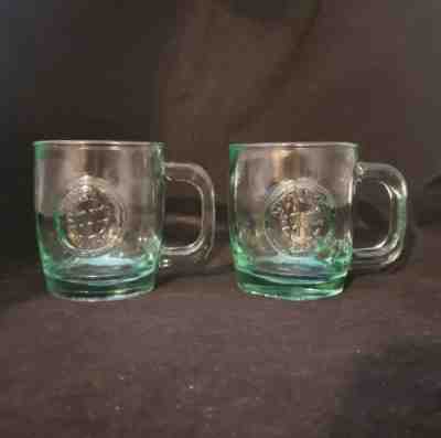 2 100% Authentic Recycled Glass Green Glasses San Miguel Mugs Spain Cup Starbuck - Sold on eBay Feb, 1st 2020 for $39.95