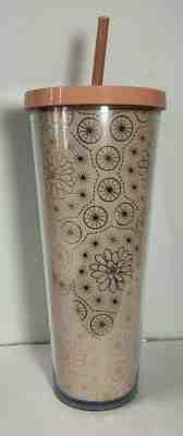 Starbucks 2019 Reusable Rose Gold Flowers Mother's Day Cold Cup and Straw - Sold on eBay Feb, 1st 2020 for $29.99