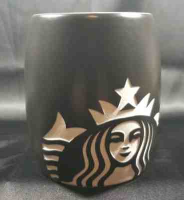 Starbucks Coffee Company 2011 Coffee Cup Mug Black with Mermaid Logo Etched In - Sold on eBay Feb, 1st 2020 for $24.72