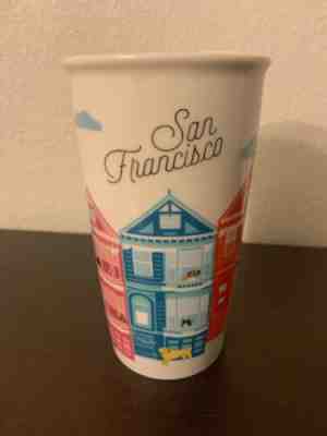 Starbucks 2017 Ceramic Cup Dog Tumbler SAN FRANCISCO Painted Ladies 12oz Mint - Sold on eBay Feb, 1st 2020 for $36.00