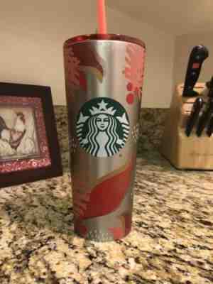 BRAND NEW...Starbucks Holiday 2019 Stainless Steel Holly Venti Tumbler 24 oz - Sold on eBay Feb, 1st 2020 for $19.95