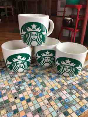 2017 Starbucks Coffee Mugs Set of 4- 14oz, Starbucks Logo - Sold on eBay Feb, 1st 2020 for $17.95