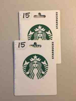 $30 Starbucks Gift Card (2 $15 Cards)  - Sold on eBay Feb, 1st 2020 for $25.99