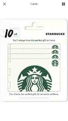 40$. Starbucks Gift Cards, Multipack Of 4 - Sold on eBay Feb, 1st 2020 for $30.00