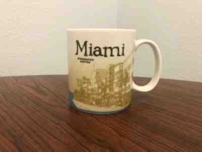 2012 Miami Starbucks Coffee Mug Global Icon Series South Beach Ocean Dr Florida - Sold on eBay Feb, 1st 2020 for $15.00