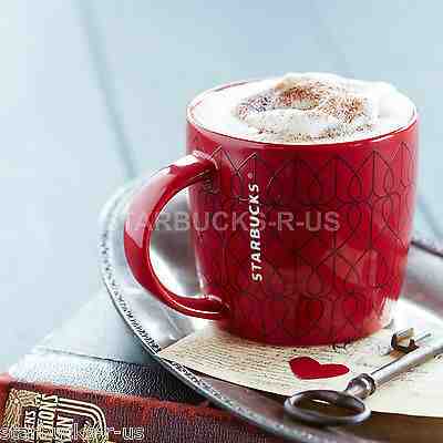 STARBUCKS COFFEE TEA NEW RED RAISED LOOPING HEART LOVE VALENTINE MUG CUP NWT - Sold on eBay Feb, 1st 2020 for $16.99