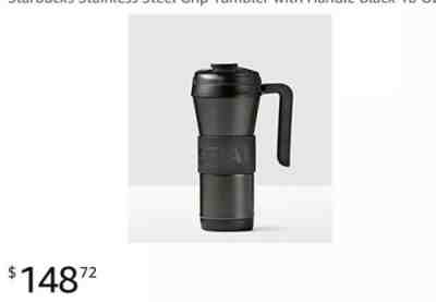 Starbucks Stainless Steel Grip Tumbler With Handel Black Collectible Sells $148 - Sold on eBay Feb, 1st 2020 for $100.00