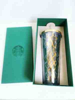 Starbucks Gold Siren Scales Mermaid Tumbler 24 oz Venti With BOX - Sold on eBay Jan, 31st 2020 for $31.99