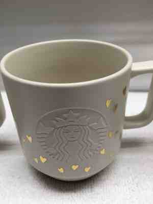  Starbucks New 2016 etched mermaid siren golden gold hearts mug cup12 oz - Sold on eBay Jan, 31st 2020 for $24.99