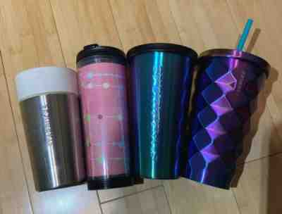 Lot 4 Starbucks Coffee Tumblers Stainless Steel Cup Hot Cold And Ceramic - Sold on eBay Jan, 31st 2020 for $30.00