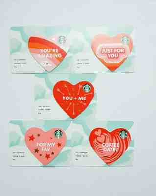 Starbucks Card Indonesia - Valentine 2020 set of 5 cards - Sold on eBay Jan, 31st 2020 for $40.00
