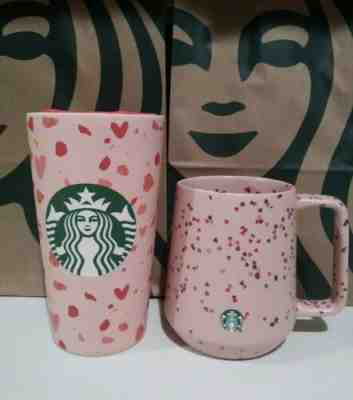 Starbucks Limited Edition 2020 Valentine's Day 14oz Mug and 12oz Tumbler Set - Sold on eBay Jan, 31st 2020 for $59.95