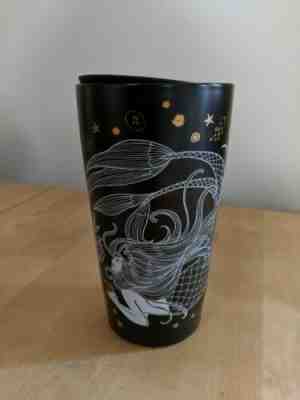 NEW! Starbucks Black Ceramic Tumbler Mug Mermaid Siren 12oz Christmas Holiday - Sold on eBay Jan, 31st 2020 for $25.00