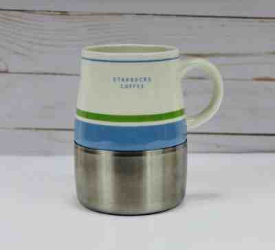 Starbucks Coffee Company 2005 Urban Desk 14oz Mug Blue Green Ceramic & Stainless - Sold on eBay Jan, 31st 2020 for $24.00