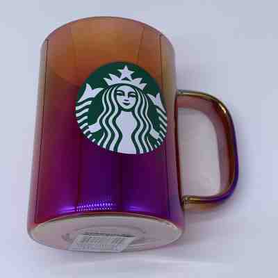 Starbucks 2019 Holiday Mug Iridescent Glass 14oz Christmas Red Cup NEW  - Sold on eBay Jan, 31st 2020 for $25.49