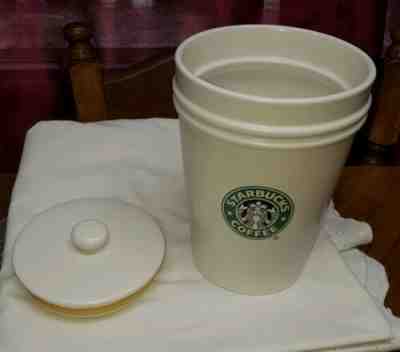 Starbucks Ceramic Coffee Canister large 9" Cookie Jar Mermaid logo VGC - Sold on eBay Jan, 31st 2020 for $48.50
