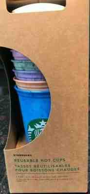Starbucks Reusable Hot Cup Collection Pack Of 6 W/Lids 16 oz Summer 2019 - Sold on eBay Jan, 31st 2020 for $28.99