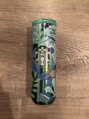 Starbucks Teal Floral Flowers Coffee Tumbler - Sold on eBay Jan, 31st 2020 for $26.99