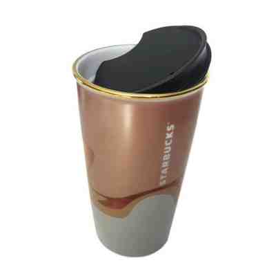 Starbucks 2018 Holiday Christmas Ceramic Tumbler Travel Mug Lid Coffee Tea - Sold on eBay Jan, 31st 2020 for $39.97