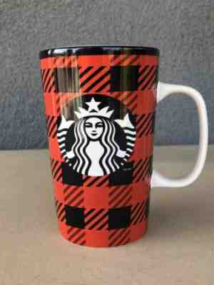 Starbucks Red Plaid Buffalo Check Christmas Holiday Tall Mug 2014 - Sold on eBay Feb, 3rd 2020 for $22.81