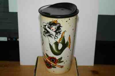 rare starbucks mermaid tatoo style travel mug - Sold on eBay Feb, 3rd 2020 for $24.95