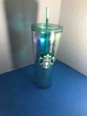 Starbucks Acrylic Iridescent Rainbow Siren Scales Cold Cup Mermaid Tumbler 24 oz - Sold on eBay Feb, 2nd 2020 for $22.80