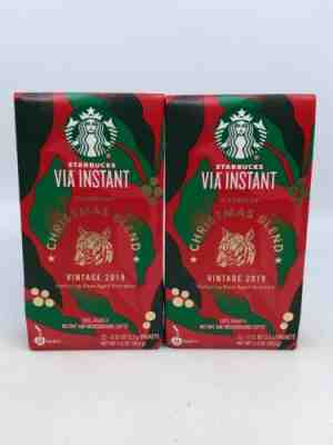 New Starbucks Via Instant 2019 Christmas Blend W/ Aged Sumatra-2 Box/24 Packets - Sold on eBay Feb, 2nd 2020 for $24.00