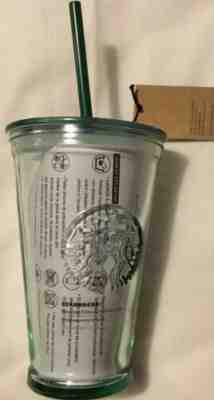 Starbucks 16 Oz Recycled Cold Cup Glass Tumbler - Sold on eBay Feb, 2nd 2020 for $24.99