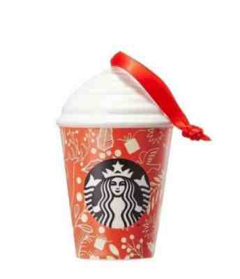 2018 Starbucks Christmas Holiday Mini Red Whip Frappucino Ornament -No card - Sold on eBay Feb, 2nd 2020 for $22.99