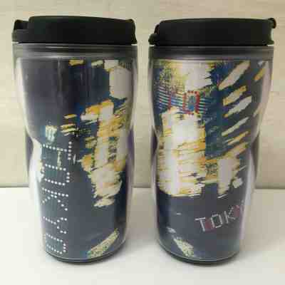 2 x Starbucks JAPAN Tokyo Limited Tumbler Travel Mug 12oz Tower & Night City - Sold on eBay Feb, 2nd 2020 for $50.00