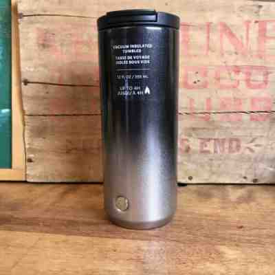 2019 Starbucks Vacuum Insulated Stainless Tumbler Black Ombre Shimmer 12 oz NEW - Sold on eBay Feb, 2nd 2020 for $34.00