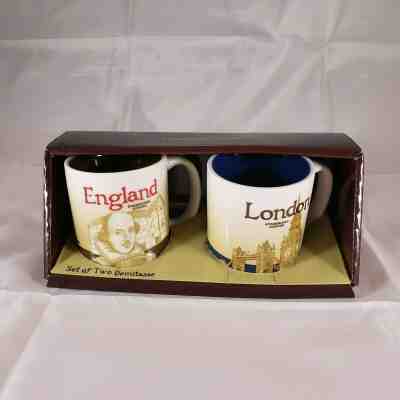 London England Shakespeare Starbucks Global Icon 3 oz Demitasse Mug Espresso Set - Sold on eBay Feb, 2nd 2020 for $34.95