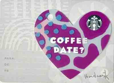Starbucks Brazil Gift Cards  Hearts Set Of 5 Cards - Sold on eBay Feb, 2nd 2020 for $25.00