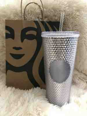 NEW HOLIDAY CHRISTMAS 2019 Starbucks Studded Tumbler Silver- ON HAND - Sold on eBay Feb, 2nd 2020 for $29.99