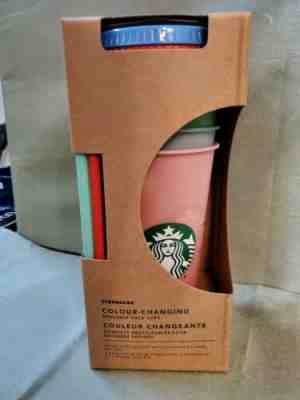 Starbucks Color Changing Reusable Cold Cup Summer Collection 5 Pack New - Sold on eBay Feb, 2nd 2020 for $75.00