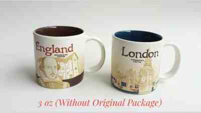 2 Demitasse Starbucks City Mugs 3 oz ENGLAND & LONDON, W/O Original packaging - Sold on eBay Feb, 2nd 2020 for $20.00