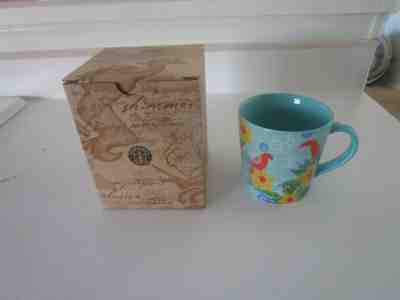 NWT NEW STARBUCKS Coffee 2006 17oz. TROPICAL PARADISE BIRD PARROT MUG CUP 