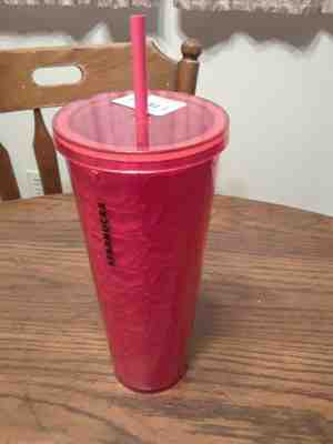 Starbucks Valentines Red Hearts Cold Cup Tumbler Limited Edition 24 oz New - Sold on eBay Feb, 1st 2020 for $22.00