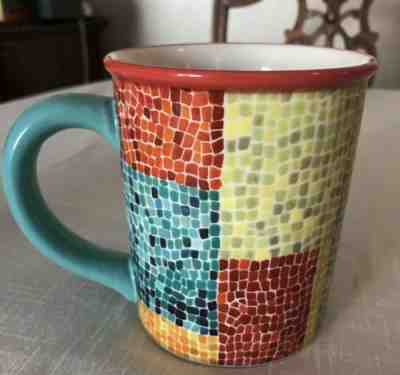 Starbucks Barista MUG 2002 Mosaic Tile Design Red Orange Blue Green Large 18 Oz - Sold on eBay Feb, 4th 2020 for $24.95