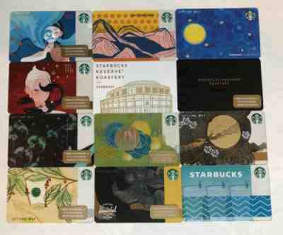 Starbucks CHINA Zodiac Herschel Roastery Moon Shanghai 12 Card Lot Set RARE - Sold on eBay Feb, 4th 2020 for $24.99