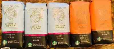 Starbucks coffee Kenya Ethiopia Sidama Africa Medium Dark roast whole beans - Sold on eBay Feb, 4th 2020 for $47.00