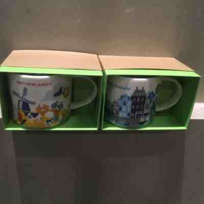 Starbucks AMSTERDAM  & NETHERLANDS You Are Here Mugs Both NIB 14oz US SHIPPER - Sold on eBay Feb, 4th 2020 for $74.99