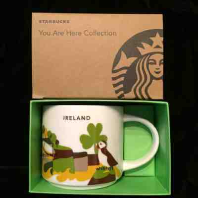 Starbucks Ireland YAH Mug Sheep Cliffs Moher Shamrock Thatched Cottage Eire New - Sold on eBay Feb, 3rd 2020 for $59.99