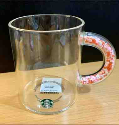 Starbucks Coffee Mug Valentines Day Glass Cup with Sprinkle Hearts NEW - Sold on eBay Feb, 3rd 2020 for $25.95