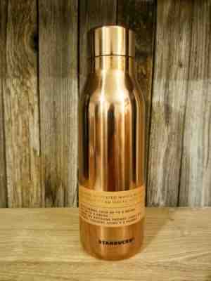 Brand New- Starbucks Rose Gold Metallic Water Bottle, 20 oz - Sold on eBay Feb, 3rd 2020 for $39.99