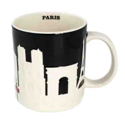 Starbucks City Mug Paris France Relief Collection Black White 16 oz Mug New Sku - Sold on eBay Feb, 3rd 2020 for $52.99