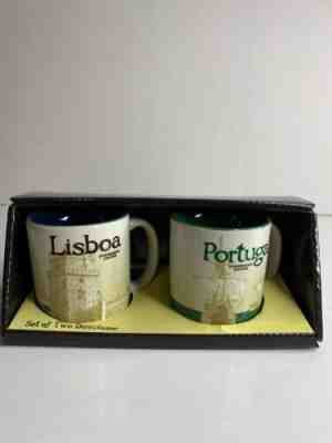 NIB Starbucks Lisbon & Portugal Collectible Demitasse Coffee Cups Set Of Two - Sold on eBay Feb, 3rd 2020 for $34.99