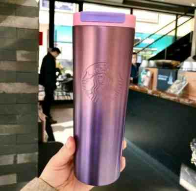 Starbucks 2018 China 16oz Pink And Purple Stainless Steel Tumbler USA Shipping - Sold on eBay Feb, 3rd 2020 for $36.99
