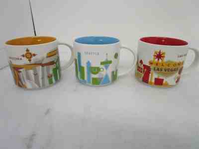 3 Starbucks Collectors Mugs - Arizona, Seattle & Las vegas - Sold on eBay Feb, 3rd 2020 for $20.54
