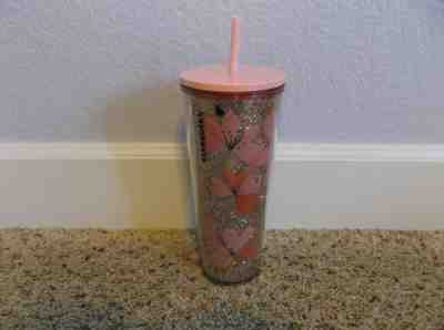 NEW STARBUCKS Valentines 2020 TUMBLER HEARTS 24 OZ Cups Glitter FREE SHIPPING - Sold on eBay Feb, 3rd 2020 for $24.95